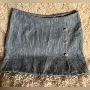 Blue Pencil Pearl Button Mini Skirt Casual women’s 12/14